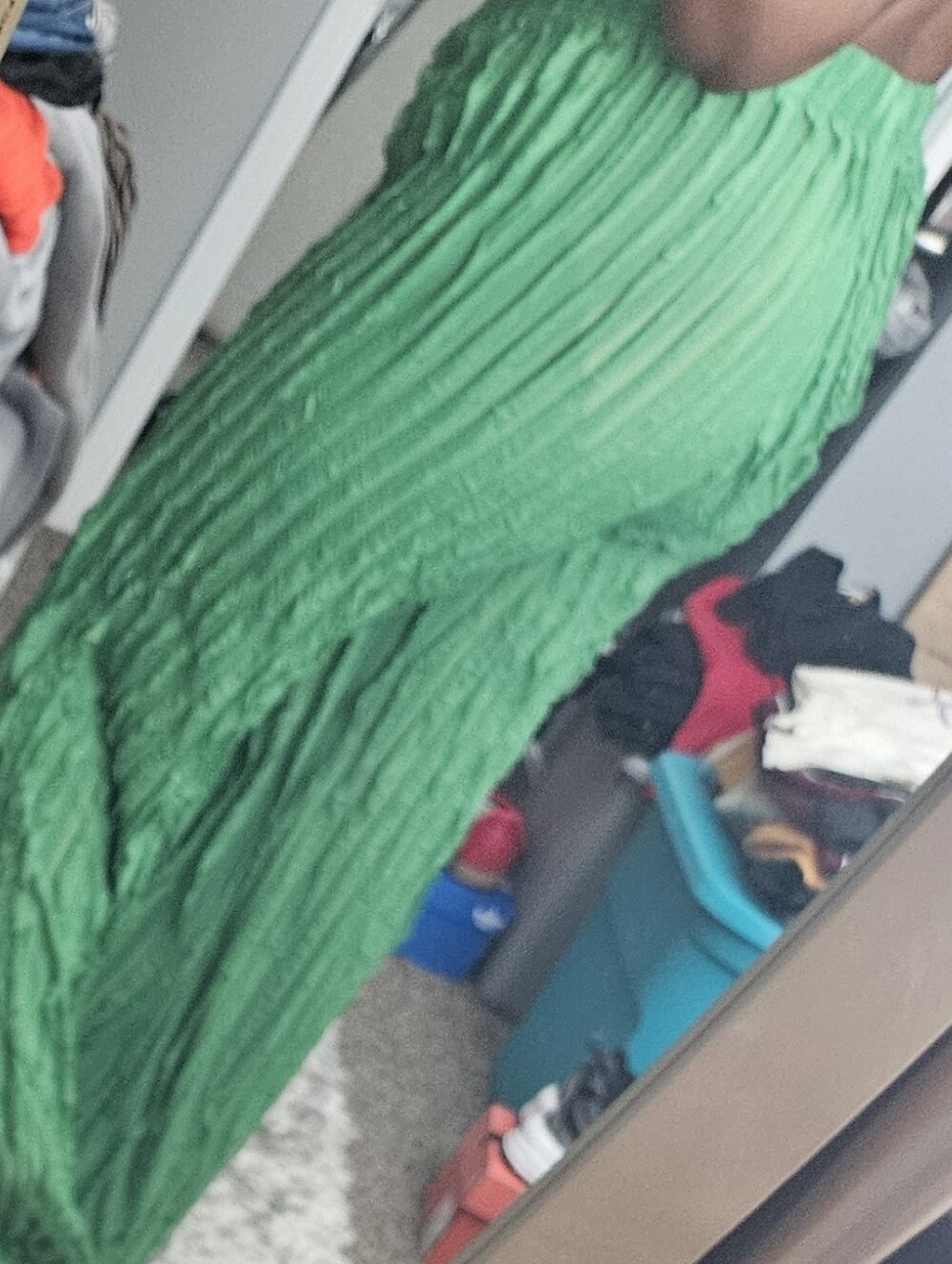Green Ruffled Wide-Leg Pants - Picture 4 of 4